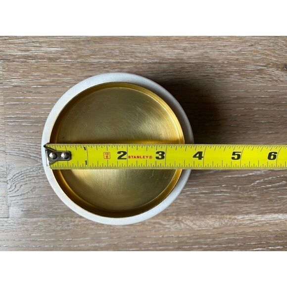 Threshold Marble Pillar Candle Holder with Gold - Picture 7 of 7